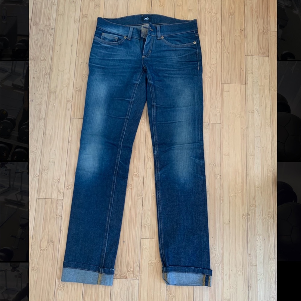 D&G Size 26 Low Rise Straight Leg Jeans